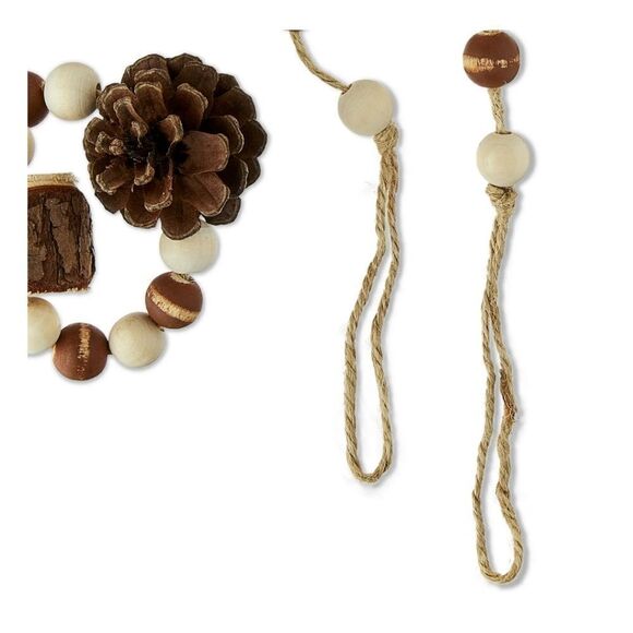 Transitional Traditional Natural Brown Pinecone Christmas Garland Bundle of 2 - Picture 4 of 7